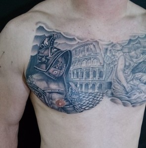 Gladiator Chest Tattoo