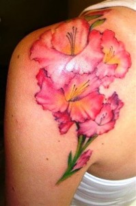 Gladiolus Flower Tattoo
