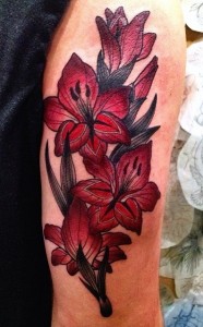 Gladiolus Flower Tattoos