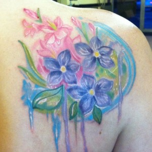 Gladiolus Watercolor Tattoo