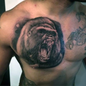 Gorilla Chest Tattoo