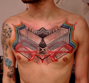 Graffiti Chest Tattoos