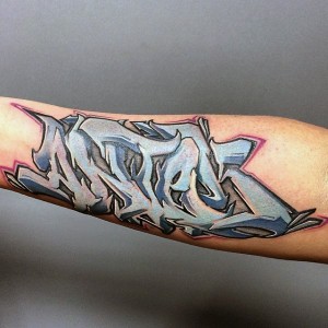 Graffiti Tattoos on Forearm