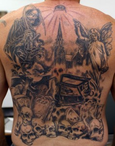 Graveyard Back Tattoos