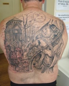 Graveyard Tattoo Back