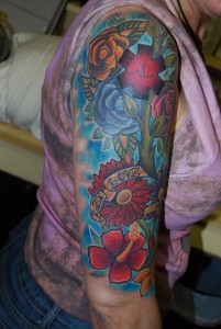 Half Sleeve Flower Tattoo Designs