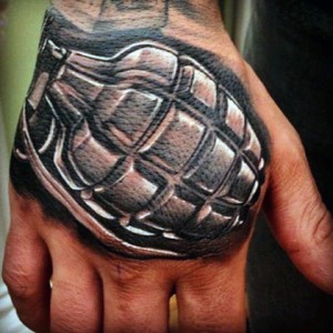 Hand Grenade Tattoo