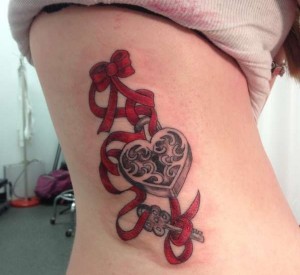 Heart Locket Tattoo Bow