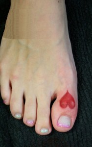 Heart Toe Tattoos