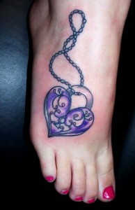 Heart with Locket Tattoo