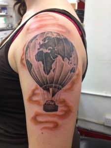 Hot Air Balloon Tattoo Sleeve