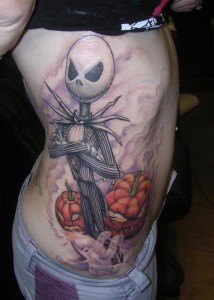 Jack Skellington Side Tattoo