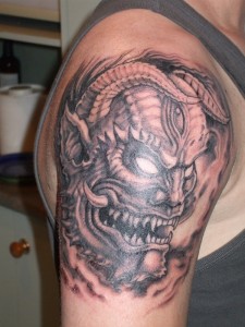 Japanese Oni Mask Tattoo