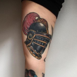 Knight Helmet Tattoo