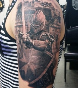 Knight Tattoo Half Sleeve