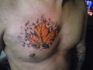 Leaf Tattoo Men