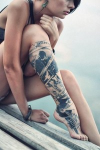 Leg Sleeve Tattoos Girls