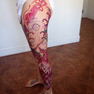 Leg Sleeve Tattoos for Women