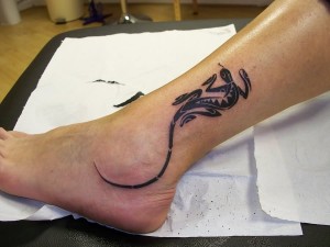 Lizard Tattoos on Leg