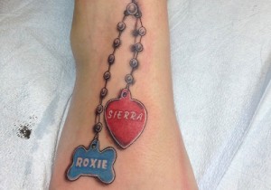 Locket Tattoo with Name