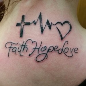 Love Faith and Hope Tattoo