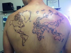 Map Tattoos Back