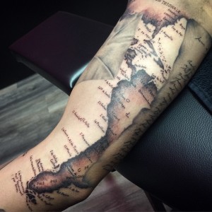 Map Tattoos Sleeve