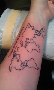 Map Tattoos on Forearm