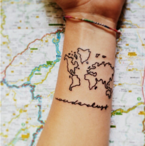 Map Tattoos on Wrist