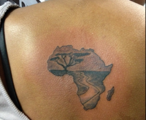 Map of Africa Tattoo