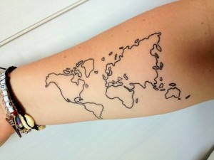Map of World Tattoo