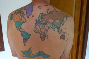 Map of the World Tattoo