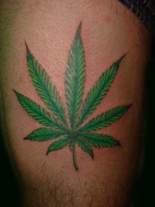 Marijuana Leaf Tattoo