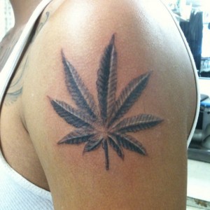 Marijuana Tattoos Black