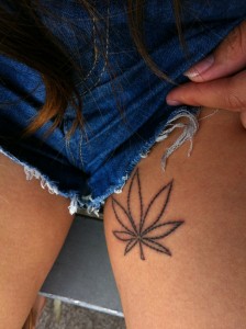 Marijuana Tattoos for Girls