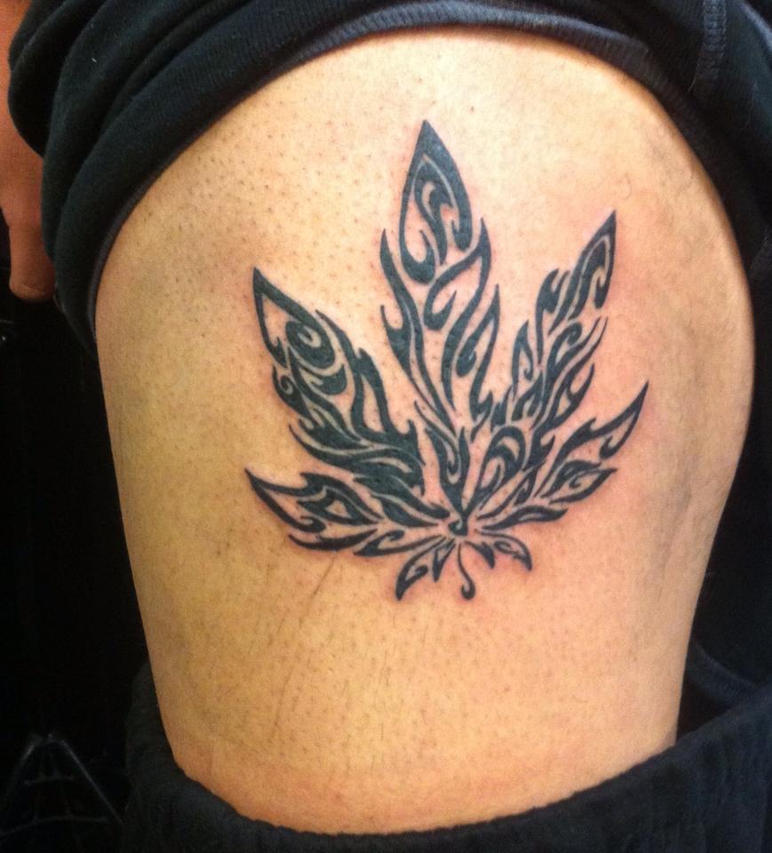 Marijuana Tribal Tattoos.