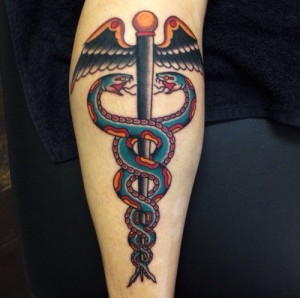 Medical Caduceus Tattoo