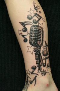 Microphone Tattoo Designs