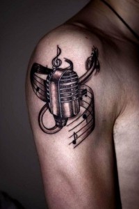 Microphone Tattoo Designs for Men