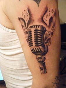 Microphone Tattoo Images