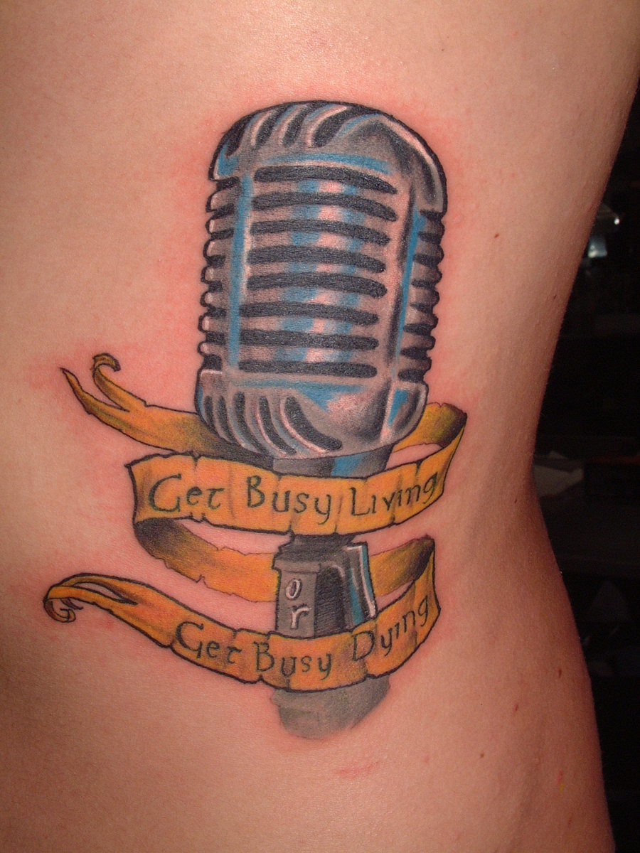 Microphone Tattoo Pictures.