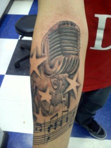 Microphone Tattoo Sleeve