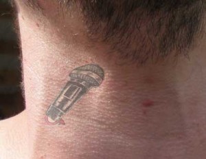 Microphone Tattoo Small