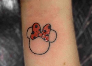 Minnie Mouse Bow Tattoos