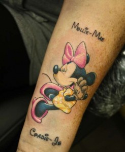 Minnie Mouse Tattoos on Wrist