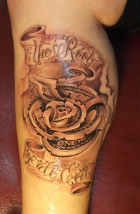 Money Rose Tattoo for Girls