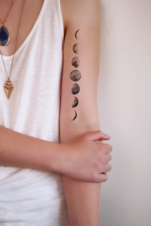 Moon Phases Tattoos Designs, Ideas and Meaning | Tattoos ...