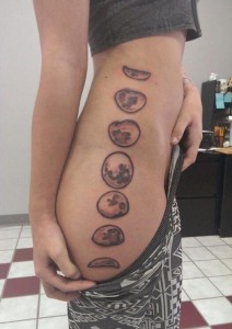 Moon Phases Tattoo Side