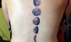Moon Phases Tattoo on Back