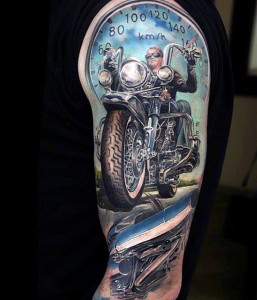 Motorcycle Sleeve Tattoos
